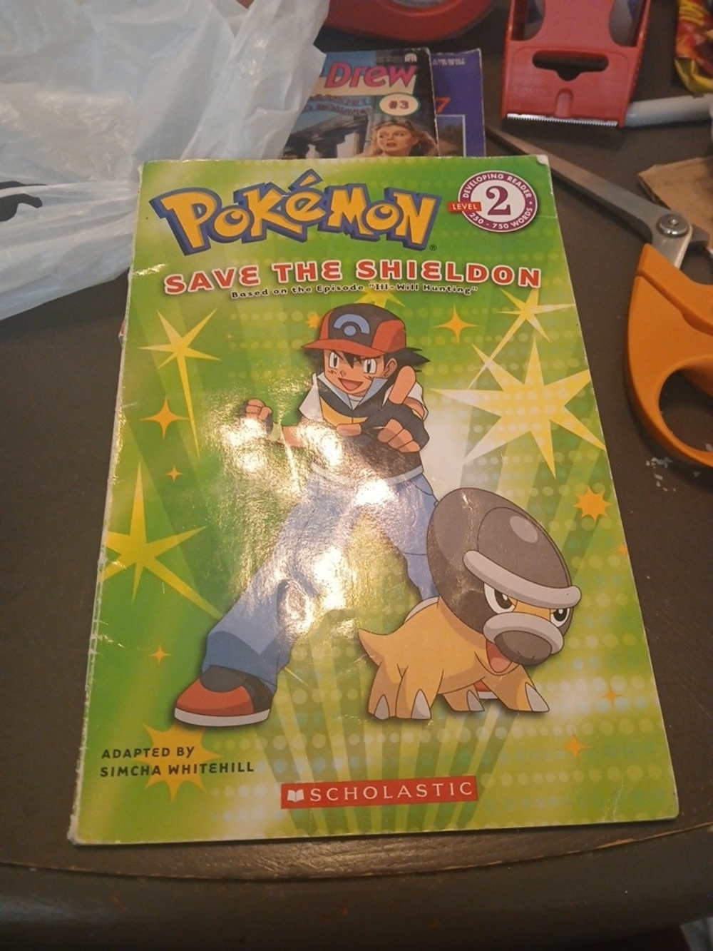 Scholastic Pokémon Save the Shieldon - Green Cover